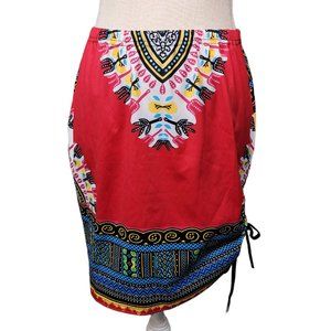 Women's Tribal design Skirt Red, Blue, multi.  EUC